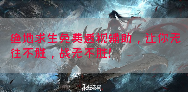绝地求生免费透视辅助，让你无往不胜，战无不胜！