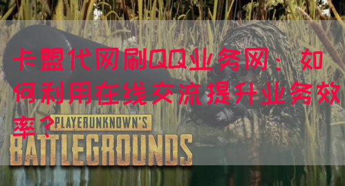 卡盟代网刷QQ业务网：如何利用在线交流提升业务效率？(图1)