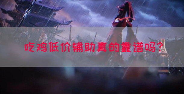 吃鸡低价辅助真的靠谱吗？(图1)