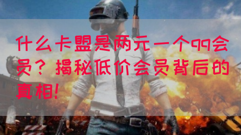 什么卡盟是两元一个qq会员？揭秘低价会员背后的真相！(图1)