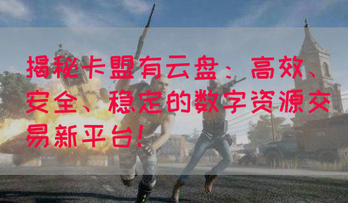 揭秘卡盟有云盘：高效、安全、稳定的数字资源交易新平台！(图1)