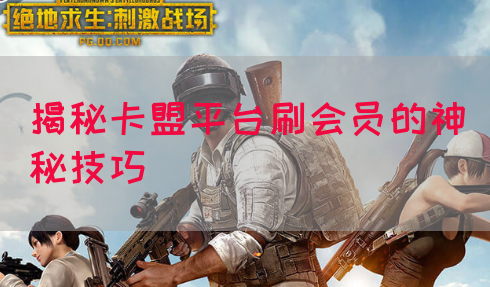 揭秘卡盟平台刷会员的神秘技巧(图1)