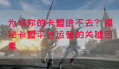 为何你的卡盟进不去？揭秘卡盟平台运营的关键因素(图1)