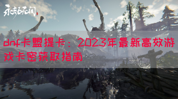 dnf卡盟提卡：2023年最新高效游戏卡密获取指南(图1)