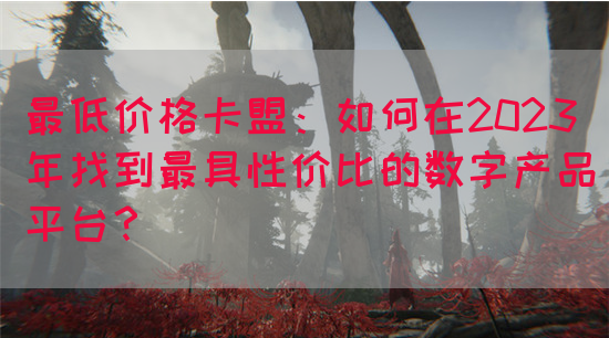 最低价格卡盟：如何在2023年找到最具性价比的数字产品平台？(图1)