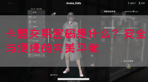 卡盟交易密码是什么？安全与便捷的完美平衡(图1)