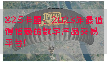 825卡盟：2023年最值得信赖的数字产品交易平台！(图1)