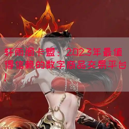 轩雨阁卡盟：2023年最值得信赖的数字商品交易平台！(图1)