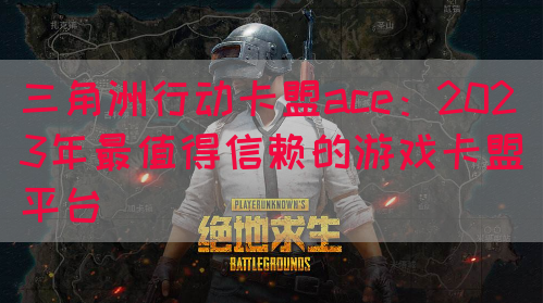 三角洲行动卡盟ace：2023年最值得信赖的游戏卡盟平台(图1)