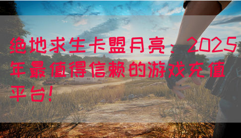绝地求生卡盟月亮：2025年最值得信赖的游戏充值平台！(图1)